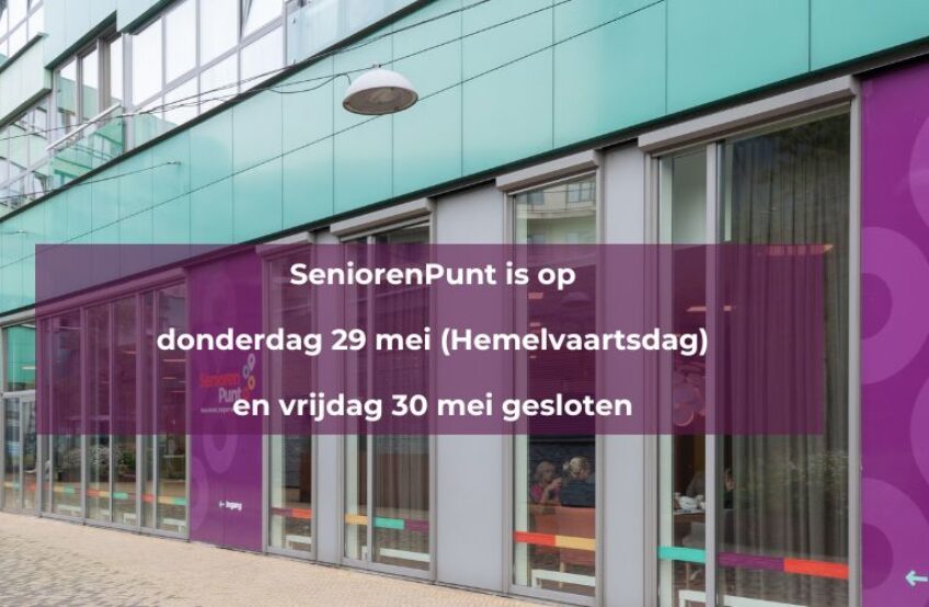 Donderdag 3 juli vanaf 14.00 uur gesloten
